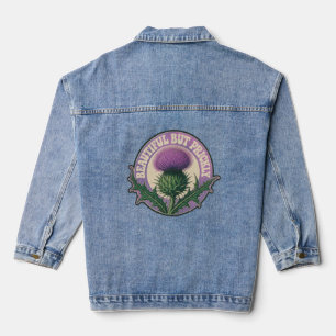 Schöne aber stachelige Vintage-Distel Jeansjacke