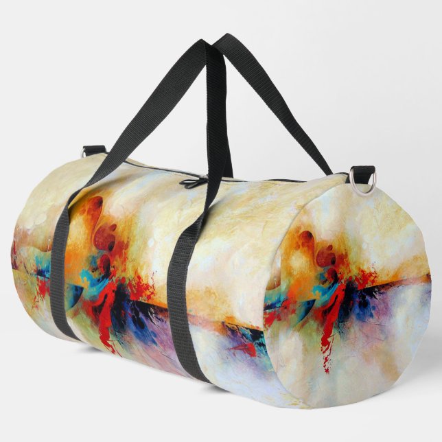 Schöne Abstrakte asiatische Malerei Duffle Bag (Linke Ecke)