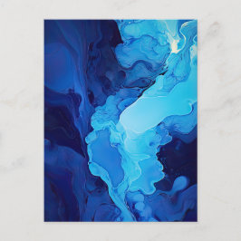 Schöne Abstrakte Blaue Moderne Kunst Postkarte