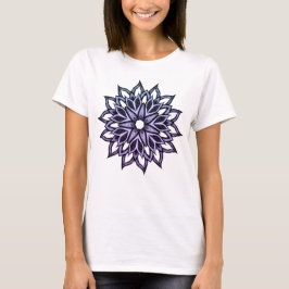 Schöne Abstrakte Blume Violet T-Shirt