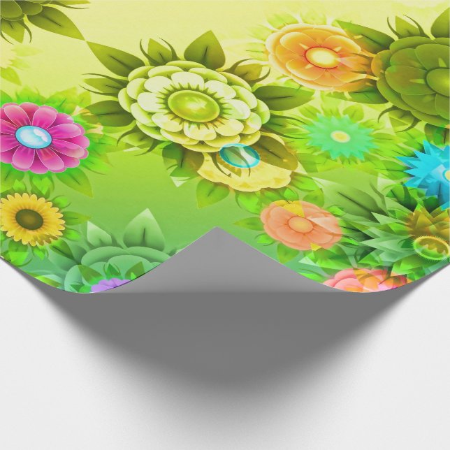 Schöne Abstrakte Blüte Geschenkpapier (Ecke)