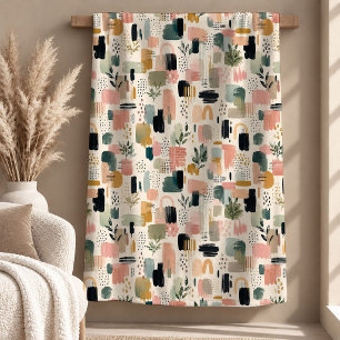 Schöne abstrakte Boho-Regenbogen-Blumen-Decke Fleecedecke