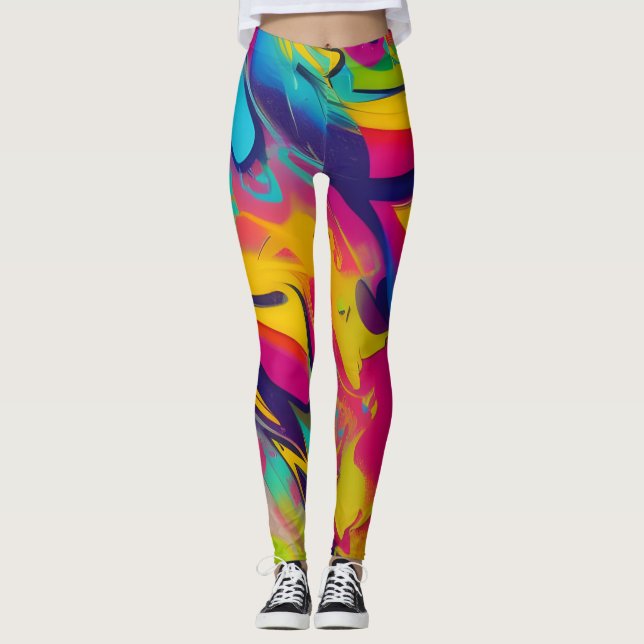 Schöne abstrakte Design-Leggings Leggings (Vorderseite)