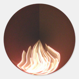 Schöne abstrakte Flammen-Kunstprint Runder Aufkleber