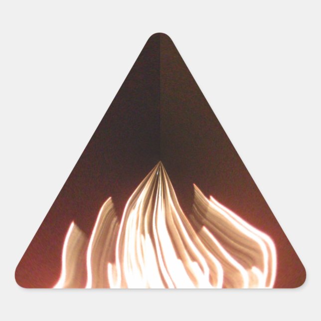 Schöne Abstrakte Flammenkunst Print Dreieckiger Aufkleber (Vorderseite)