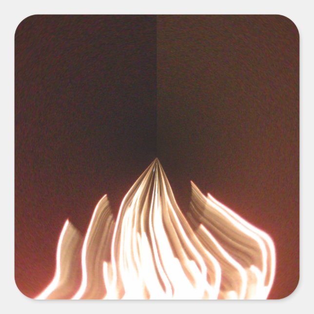 Schöne Abstrakte Flammenkunst Print Quadratischer Aufkleber (Vorderseite)