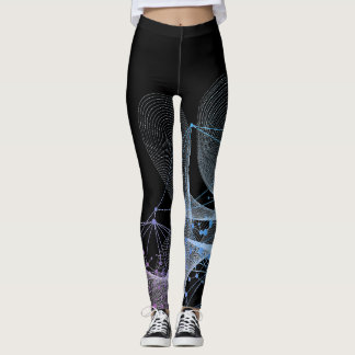Schöne Abstrakte Geometrische Stilkunst auf dem Sc Leggings