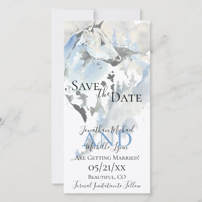 Schöne Abstrakte Hochzeit Save The Date (Vorderseite)