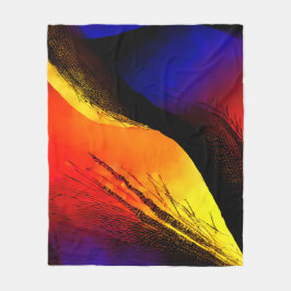 Schöne Abstrakte Kunst im Dunklen Hintergrund Fleecedecke