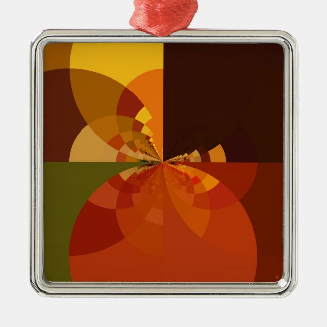 Schöne Abstrakte Kunstdrucke der Erde Ornament Aus Metall (Vorne)