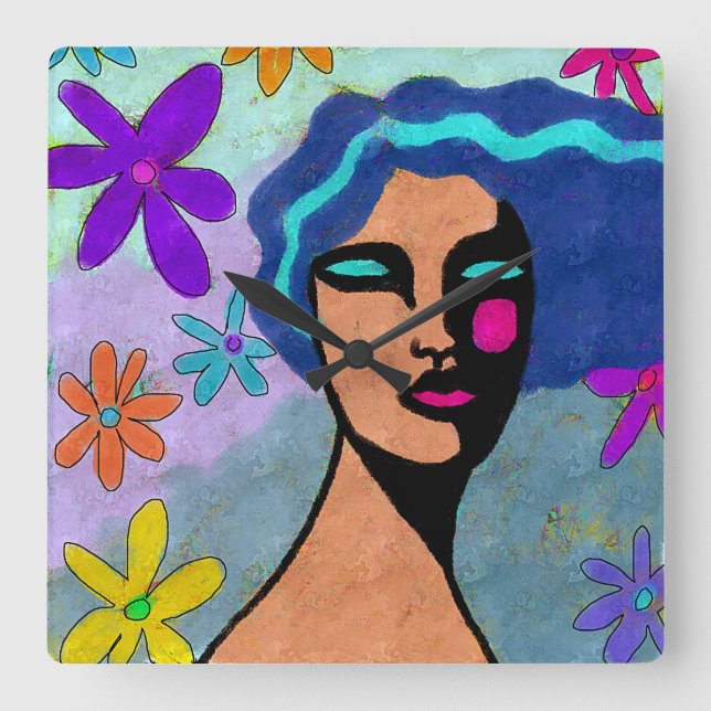 Schöne Abstrakte Kunstmauer Uhr (Vorderseite)