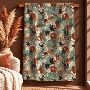 Schöne Abstrakte Kupfer Salbei Botanische Decke Sherpadecke