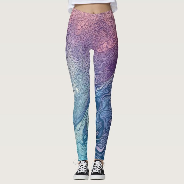 Schöne abstrakte Leggings (Vorderseite)