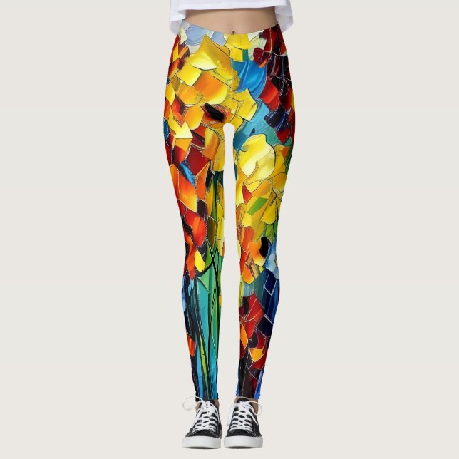 Schöne Abstrakte Leggings (Vorderseite)