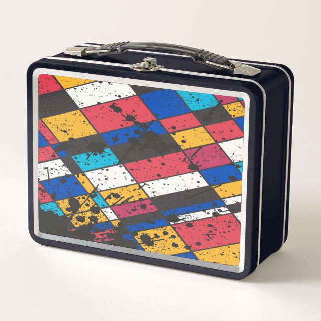 Schöne Abstrakte Paint Splash Metal Lunch Box (Vorderseite)