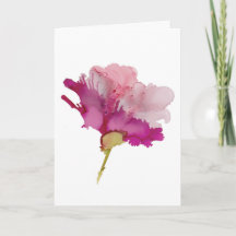 Schöne abstrakte rosa Blumen Grußkarte