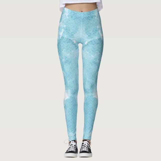 Schöne Abstraktion von Blau Leggings (Vorderseite)