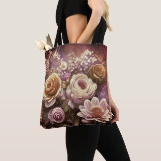 Schöne Acryl-Blume Muster Tote Bag Tasche