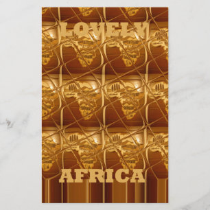 Schöne Afrika Karte Muster Design Print