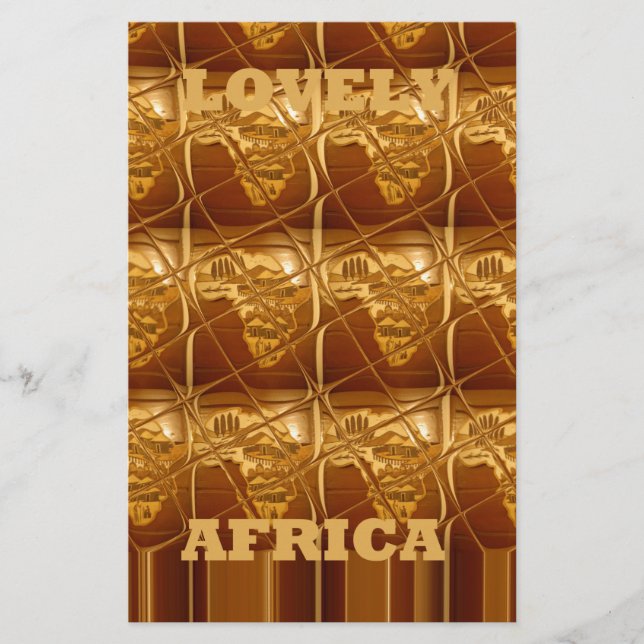 Schöne Afrika Karte Muster Design Print (Vorderseite)