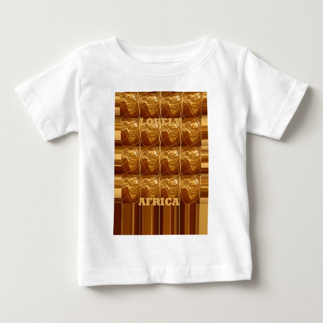 Schöne Afrika Karte Muster Design Print Baby T-shirt (Vorderseite)