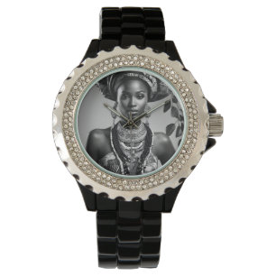 Schöne Afrikanerin Armbanduhr