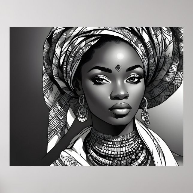 Schöne Afrikanerin Poster (Vorne)