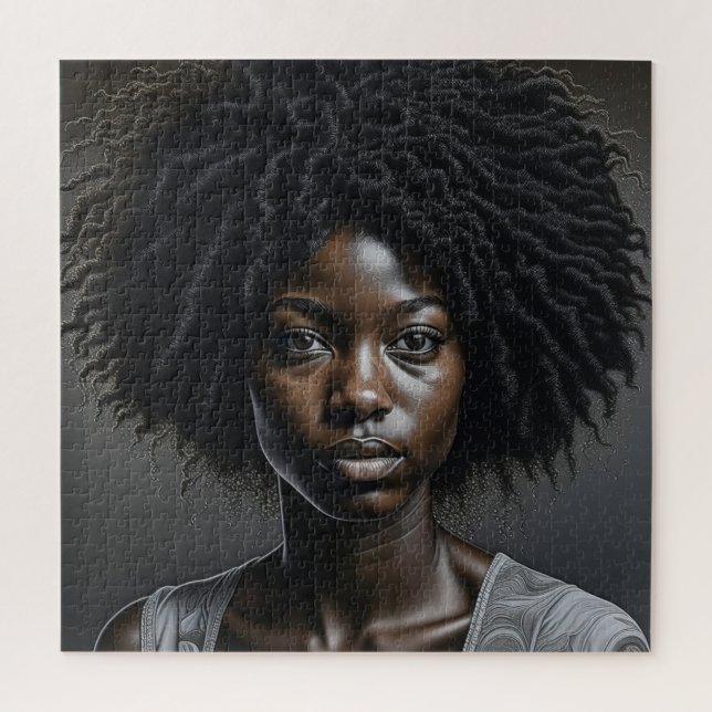 Schöne afrikanische Amerikanerin Ai Art (Vertikal)