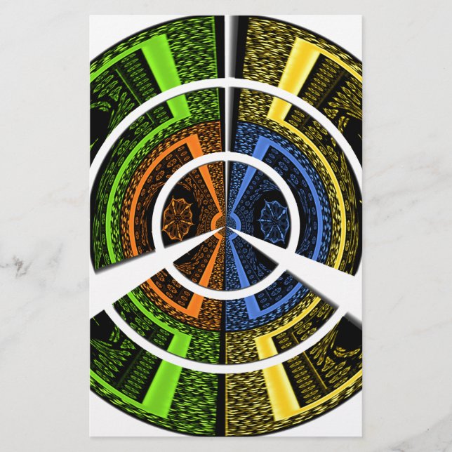 Schöne afrikanische farbenfrohe Circular Illustrat (Vorderseite)