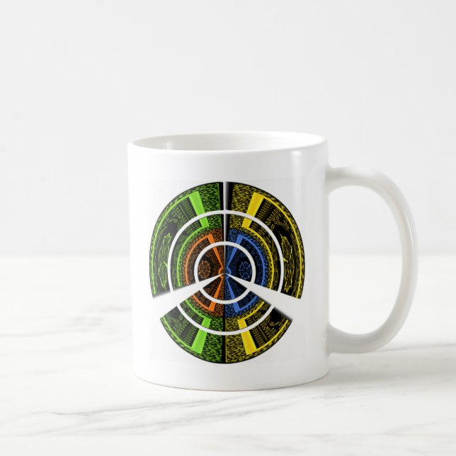 Schöne afrikanische farbenfrohe Circular Illustrat Kaffeetasse (Rechts)