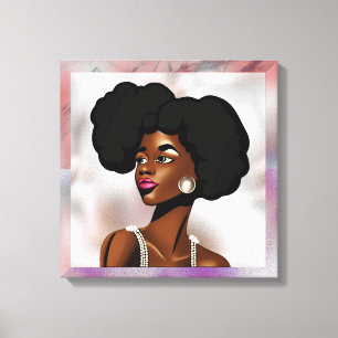 Schöne afrikanische Frau Canvas Print Leinwanddruck