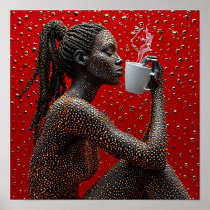 Schöne afrikanische Frau Poster