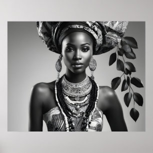 Schöne afrikanische Frau Poster