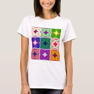 Schöne afrikanische karierte Kunst drucken T-Shirt