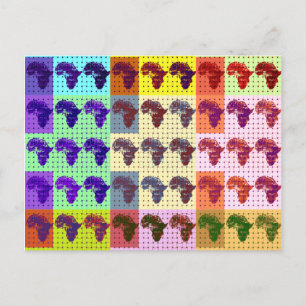 Schöne Afrikanische Karte Checkered Pap Art ethnis