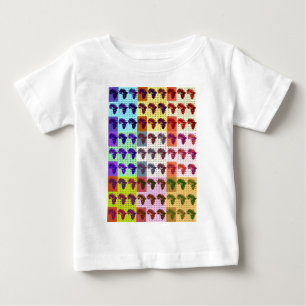 Schöne afrikanische Karte karierte Pap-Kunst ethni Baby T-shirt