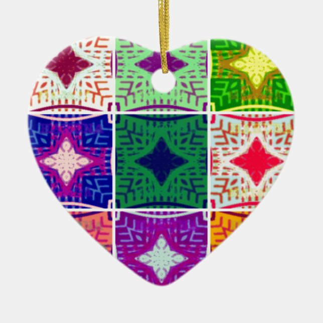 Schöne afrikanische Schachkunst Print Keramik Ornament (Vorne)