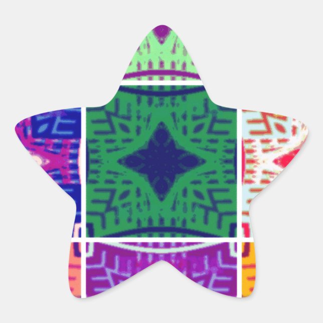 Schöne afrikanische Schachkunst Print Stern-Aufkleber (Vorderseite)