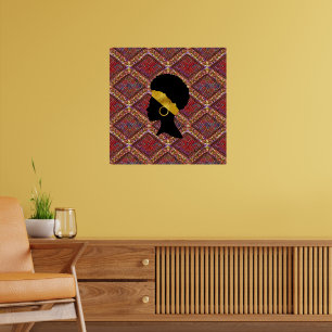Schöne afrikanische Silhouette I Poster