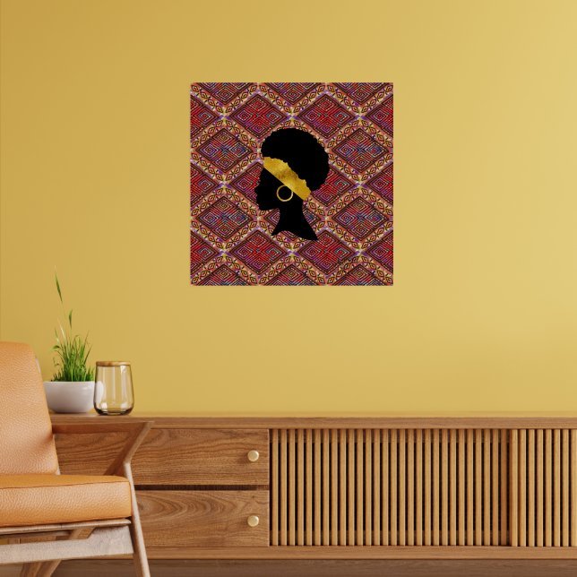 Schöne afrikanische Silhouette I Poster (Wohnzimmer 2)
