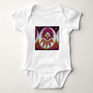 Schöne afrikanische Stoffe Motif Kunst, Dichtung u Baby Strampler