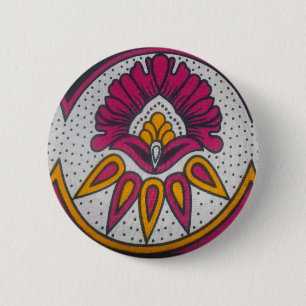 Schöne afrikanische Stoffe Motif Kunst, Dichtung u Button
