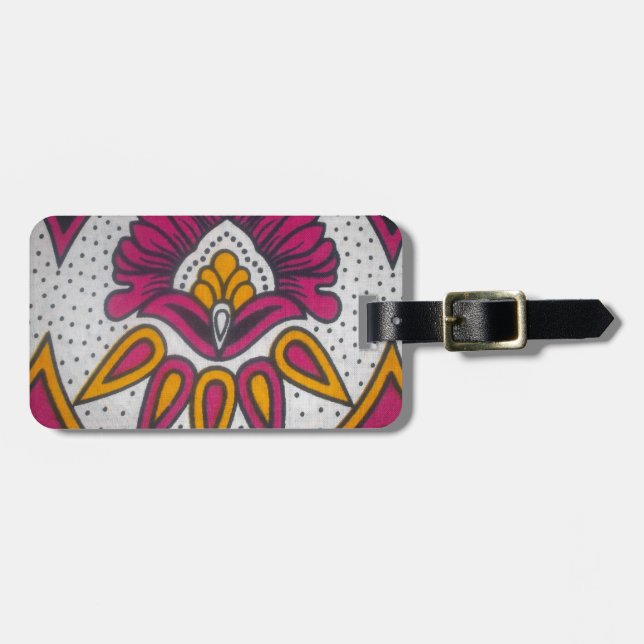 Schöne afrikanische Stoffe Motif Kunst, Dichtung u Gepäckanhänger (Vorderseite horizontal)