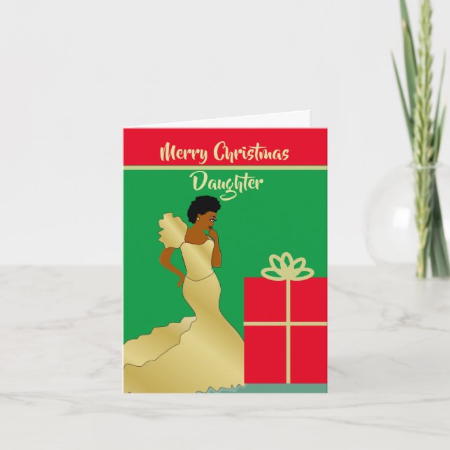 Schöne Afroamerikaner-Weihnachtskarte Dankeskarte (Vorderseite)