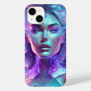 Schöne AI-Kunst, hübsche eisige Glas-ähnliche Frau Case-Mate iPhone 14 Hülle