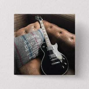 Schöne akustische Gitarre Button