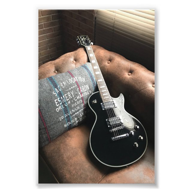 Schöne akustische Gitarre Fotodruck (Vorne)