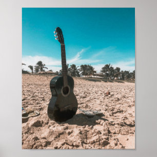Schöne akustische Gitarre Poster