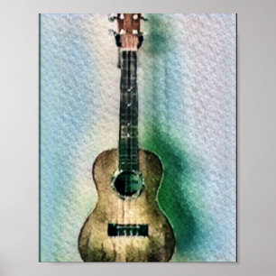 Schöne akustische Gitarre Poster