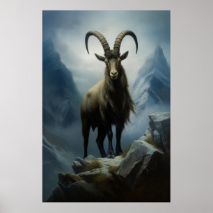 Schöne Alp Ibex auf dem Monte Tamaro Poster